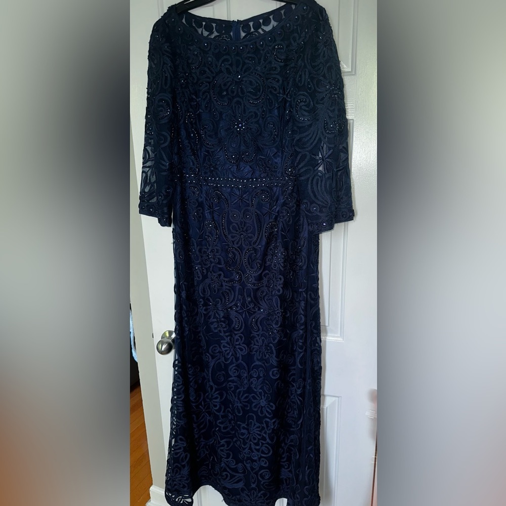 Cameron blake designer gown. Worn only once. Navy blue. Beautiful detailing